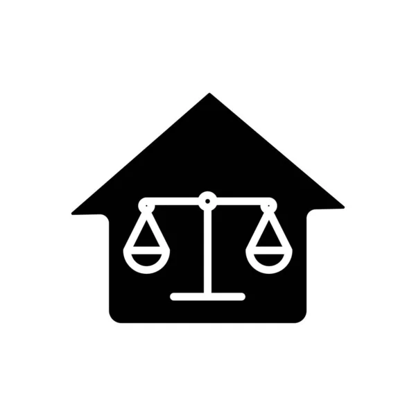 Home Law Icon Law Abiding Icon Editable Stroke Design Template — Stock Vector
