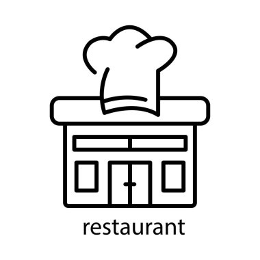 Restoran hattı ikonu. Düzenlenebilir felç. Şablon vektörü tasarla