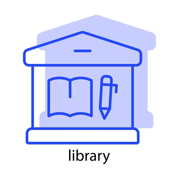 도서관 아이콘 아이콘은 애플리케이션 아이콘 아이콘 그래픽 Editable Stroke 수있다 — 스톡 벡터