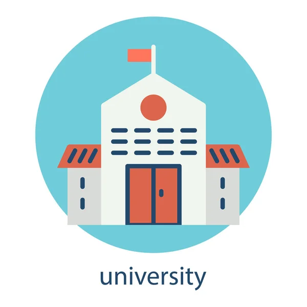 Universitätsflache Ikone Das Symbol Kann Für Anwendungs Icon Web Icon — Stockvektor