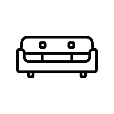 Mobilya ikonu. İç mekan. Basit bir çizim. Düzenlenebilir felç. Şablon vektörü tasarla
