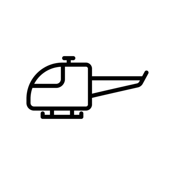 ヘリコプターのアイコン アウトライン スタイル アイコン 簡単なイラストです 編集可能なストローク デザインテンプレートベクトル — ストックベクタ
