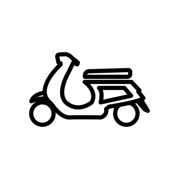 Icono Motocicleta Contorno Icono Estilo Ilustración Simple Derrame Cerebral Diseño — Vector de stock