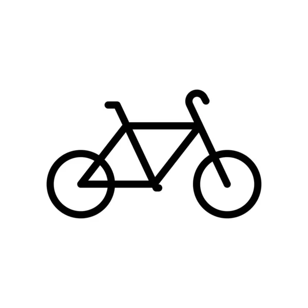 자전거 아이콘 스타일 아이콘 삽화입니다 뇌졸중 템플릿 — 스톡 벡터