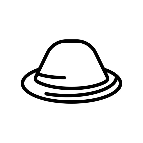 Значок Шляпы Иконка Стиля Контура Простая Иллюстрация Редактируемый Удар Вектор — стоковый вектор