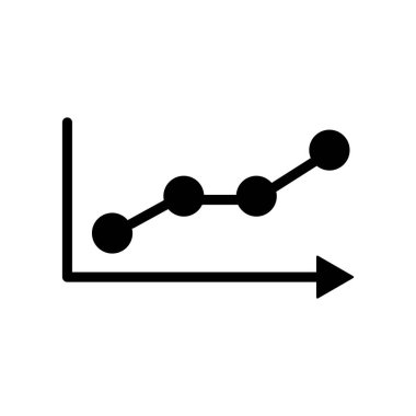 İstatistik simgesi. İş sembolü. Basit bir çizim. Düzenlenebilir felç. Şablon vektörü tasarla