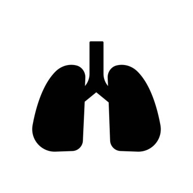 Akciğer ikonu. Basit bir çizim. Düzenlenebilir felç. Şablon vektörü tasarla