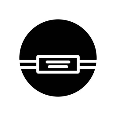 Maske tak. Korona virüsünü korumak için. Basit bir çizim. Düzenlenebilir felç. Şablon vektörü tasarla