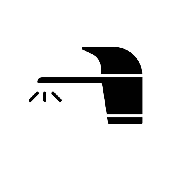 Wasserhahn Symbol Einfache Illustration Essbarer Schlaganfall Designschablonen Vektor — Stockvektor