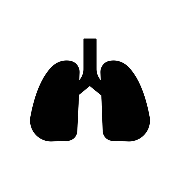 肺のアイコン 簡単なイラストです 編集可能なストローク デザインテンプレートベクトル — ストックベクタ