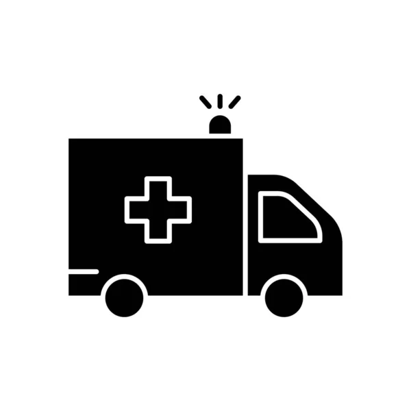 Icono Ambulancia Contacto Médico Ilustración Simple Derrame Cerebral Diseño Plantilla — Vector de stock