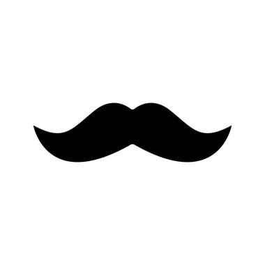 Bıyık ikonu, Babalar Günü sembolü. Düzenlenebilir felç. Basit bir çizim. Şablon vektörü tasarla