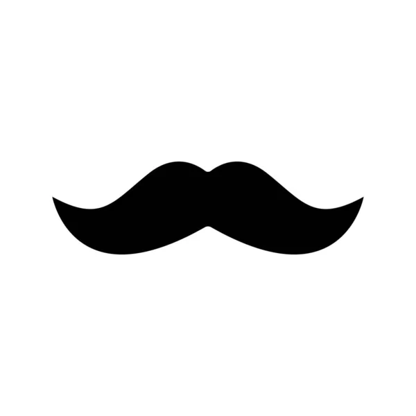 Mustasch Ikonen Fars Dag Symbol Redigerbar Stroke Enkel Illustration Mall — Stock vektor