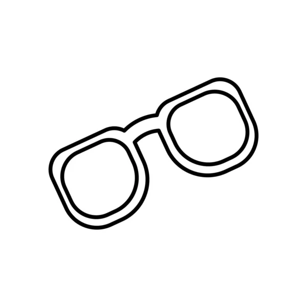 Gözlük Çizgisi Simgesi Babalar Günü Sembolü Düzenlenebilir Felç Basit Bir — Stok Vektör