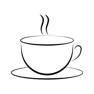 Kahve kupası ikonu. Şablon vektörü tasarla