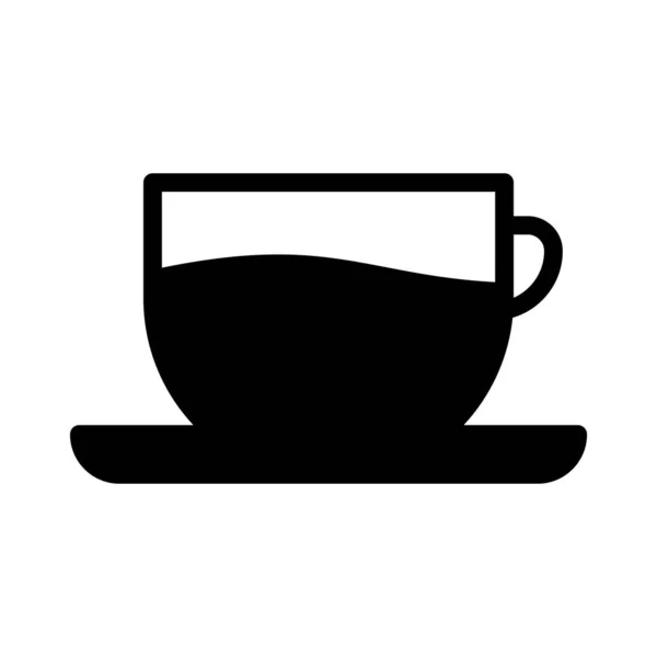 Kahve Kupası Ikonu Şablon Vektörü Tasarla — Stok Vektör