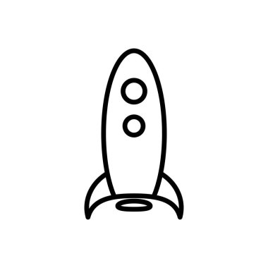 Roket ikonu. Taslak tarzı. Şablon vektörü tasarla