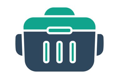 Yiyecek depolama ikonu. Katı ikon tarzı. depolama elemanları vektör illüstrasyonu