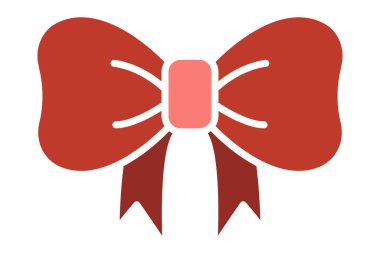 Kurdele ikonu. Katı ikon tarzı. Noel 'le ilgili bir ikon. hediye ögeleri vektör illüstrasyonu