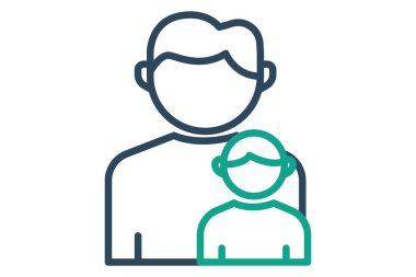 Ebeveyn ikonu. çizgi simgesi tarzı. Emeklilikle ilgili bir ikon. fayda elemanları vektör illüstrasyonu