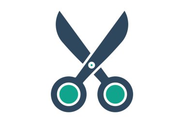 El işi ikonu. Katı ikon tarzı. Kesim ile ilgili simge. yaratıcılık elemanları vektör illüstrasyonu