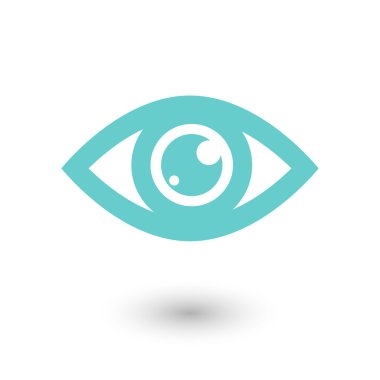 mavi göz simgesini.