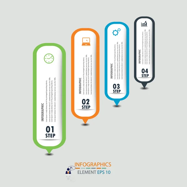 Diseño moderno infografía etiqueta element.vector ilustrador diseño fondo plantilla . — Archivo Imágenes Vectoriales