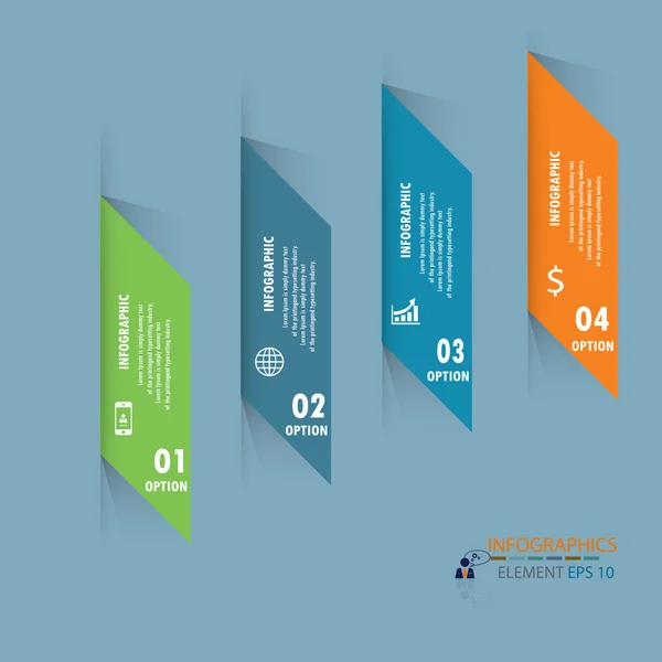 Diseño moderno infografía etiqueta element.vector ilustrador diseño fondo plantilla . — Vector de stock