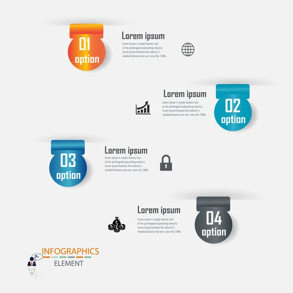 Diseño moderno infografía etiqueta element.vector ilustrador diseño fondo plantilla . — Vector de stock