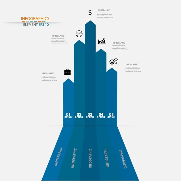 Blaues Diagramm modernes Design Infografik Label Element.Vektor Illustrator Design Hintergrundvorlage. — Stockvektor