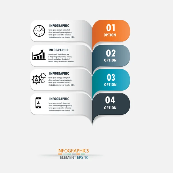 Diseño moderno infografía etiqueta element.vector ilustrador diseño fondo plantilla . — Archivo Imágenes Vectoriales