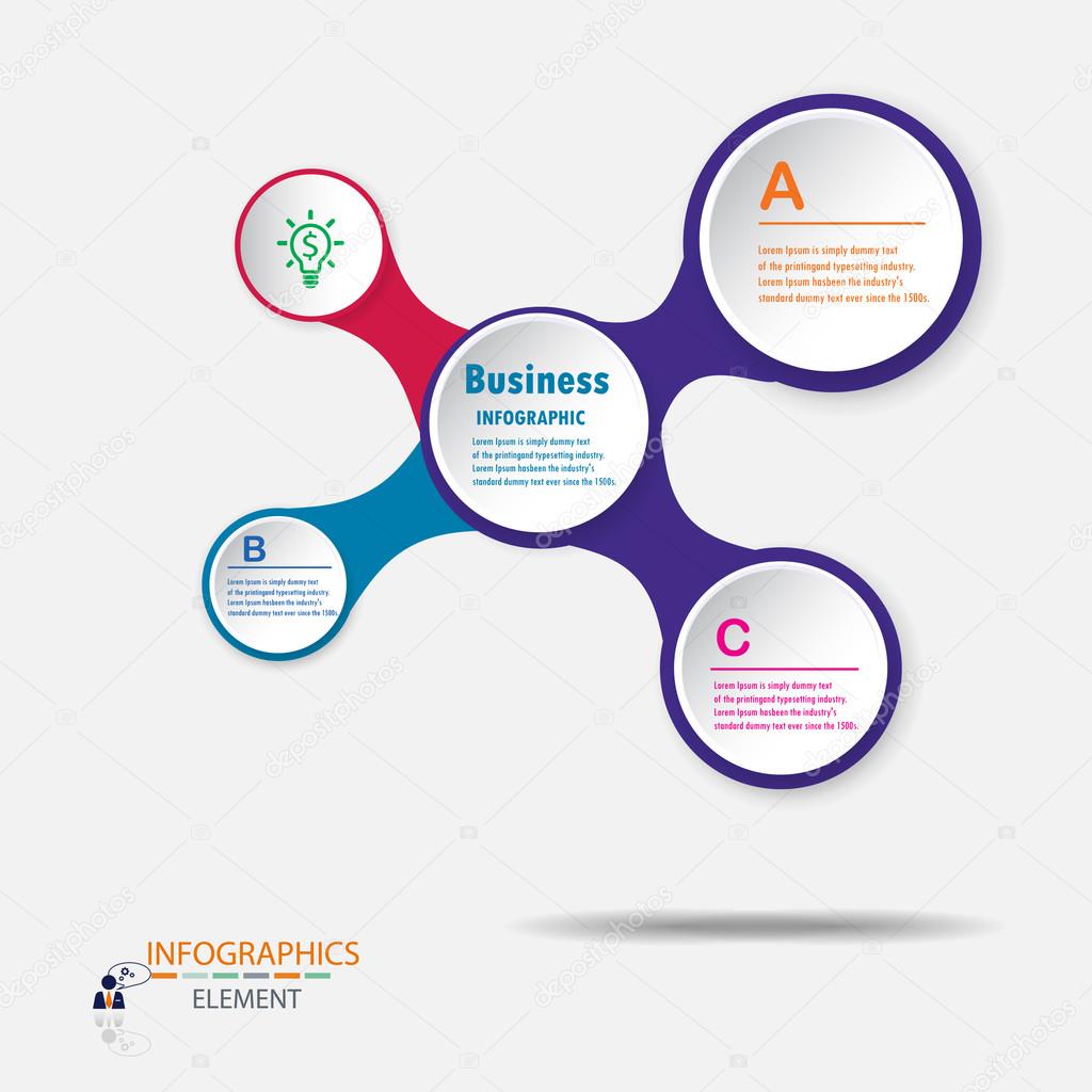 Circle modern business Infographics design template.