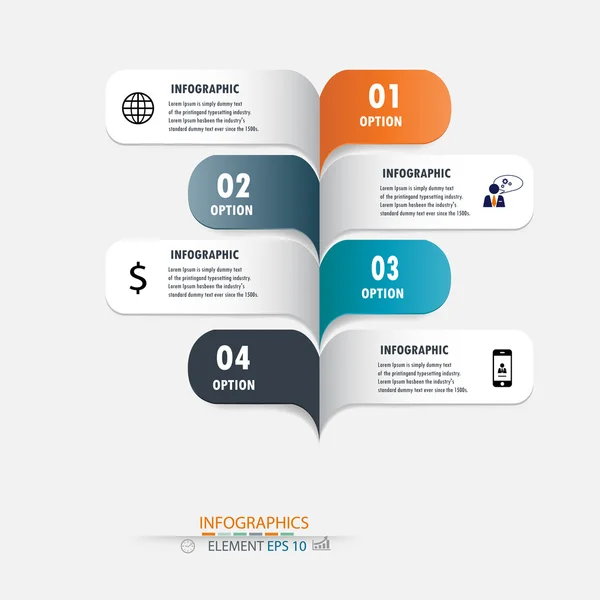 Infografische Etikettendesign Element.Vektor Illustrator Design-Vorlage. — Stockvektor