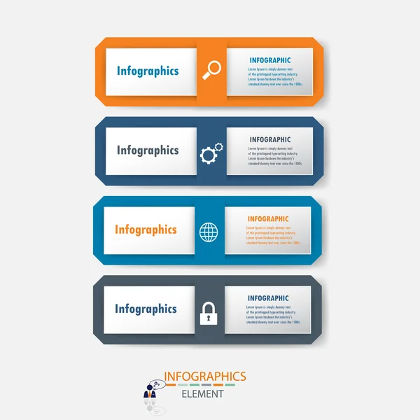 Infographic etiket tasarım element.vector Illustrator tasarım şablonu. — Stok Vektör