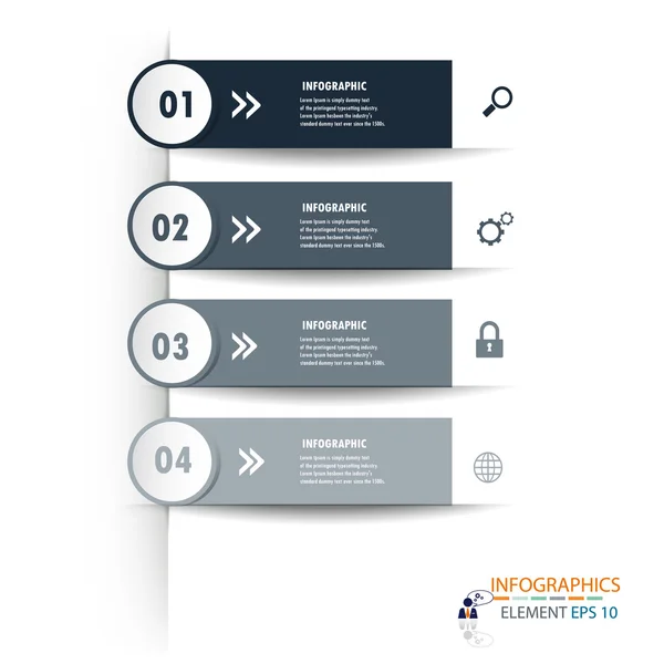 Infographic design element label.vector illustrator design template. — Stock Vector