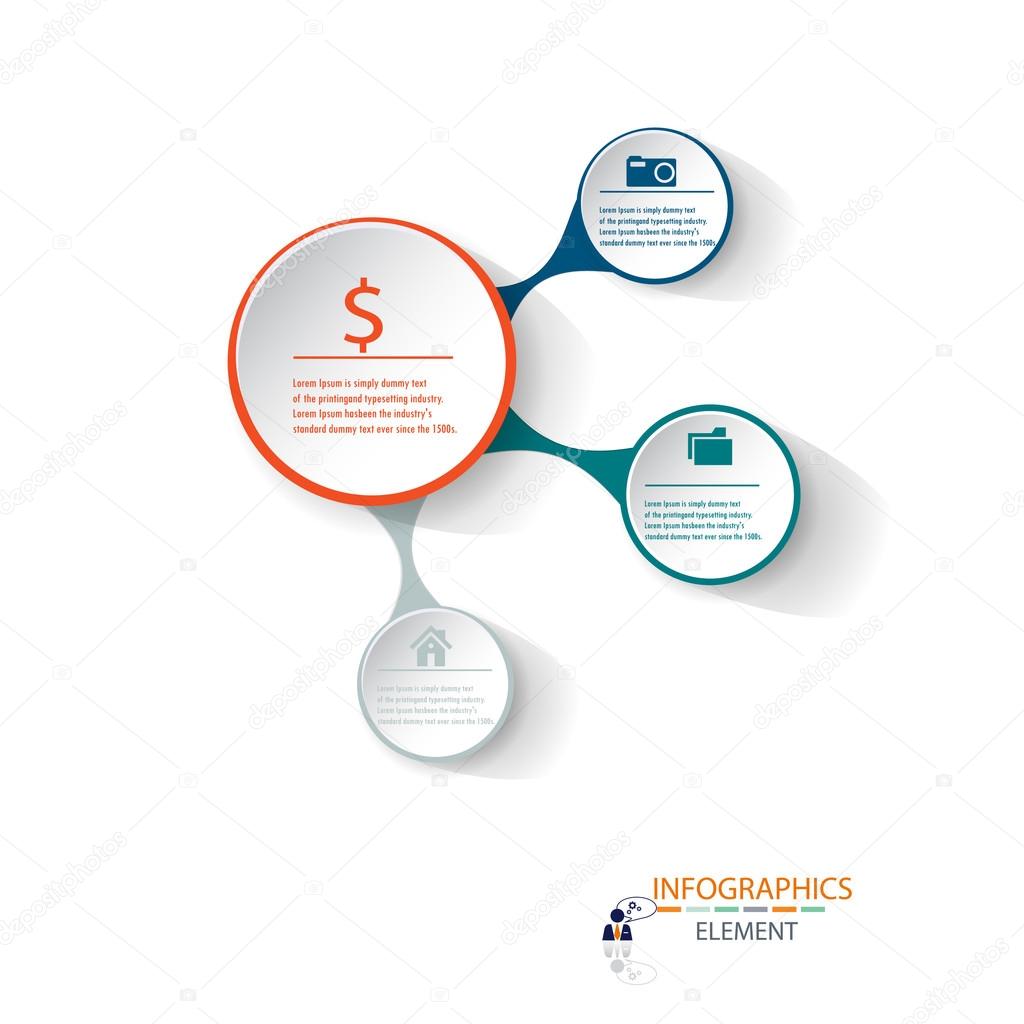 Circle modern business Infographics design template.