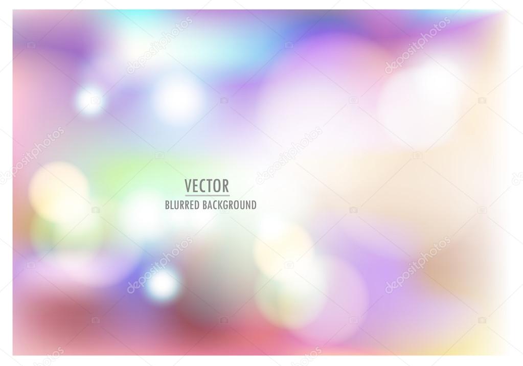 vector illustration of soft colored abstract blurred light backg