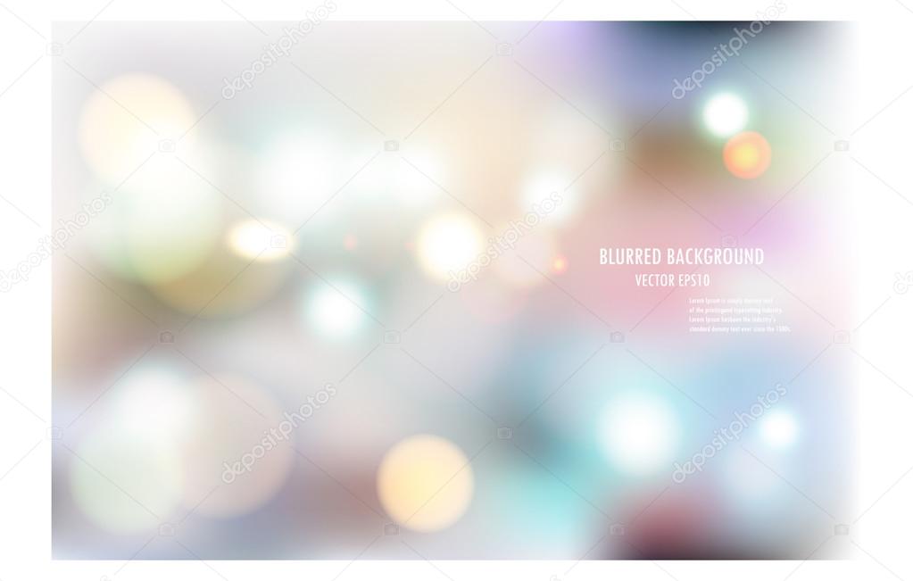 vector illustration of soft colored abstract blurred light backg