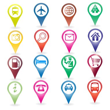 PIN harita simgesi ve turistik yer