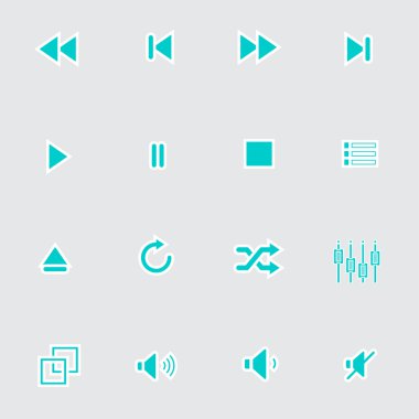 Media player ve web simgeler