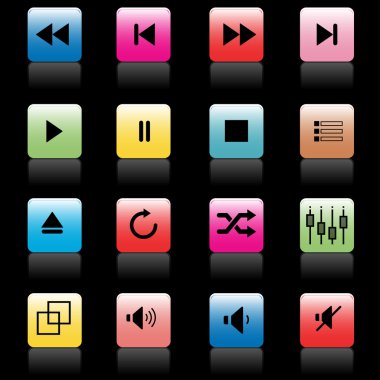 Media player ve web simgeler