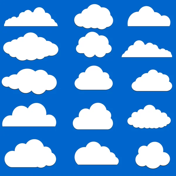 Conjunto de iconos de nube — Vector de stock