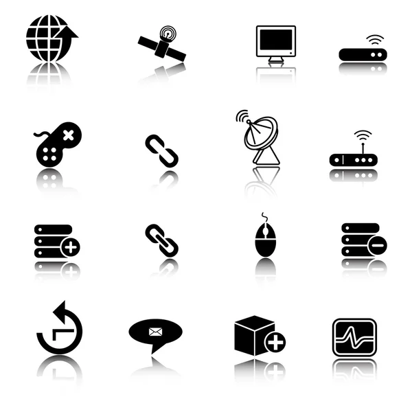 Internet e iconos web — Vector de stock