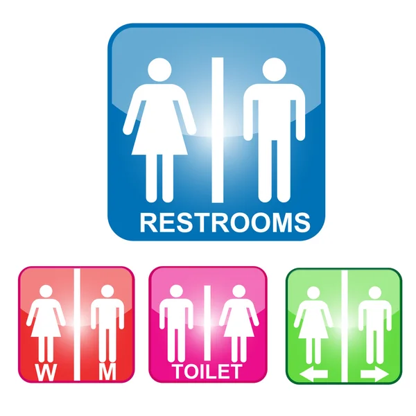 男と女のトイレのサイン — ストックベクタ
