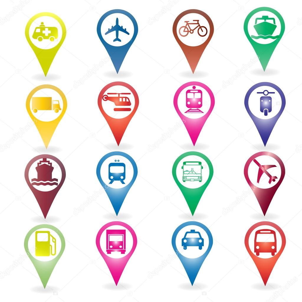 Transportation Icon set