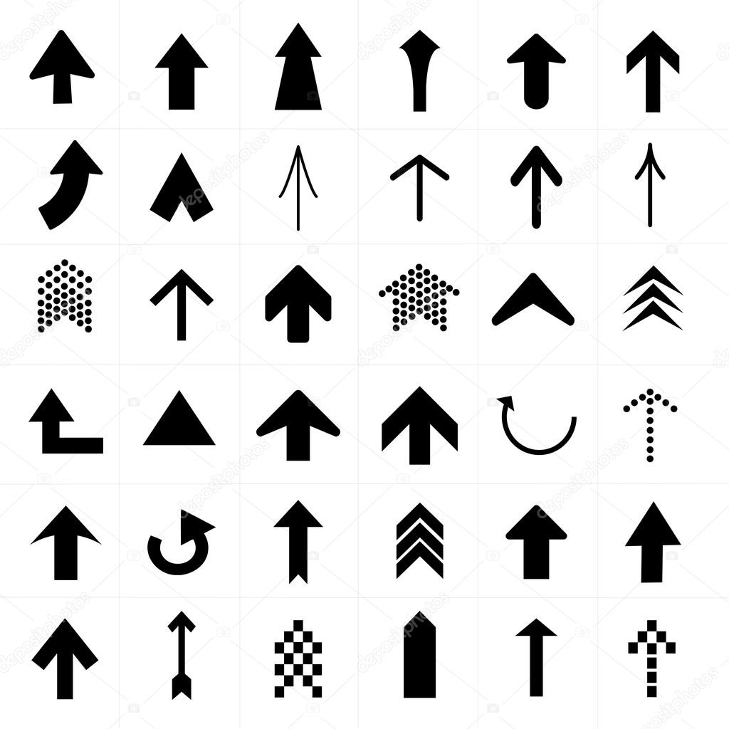 Upper Arrow Icons set