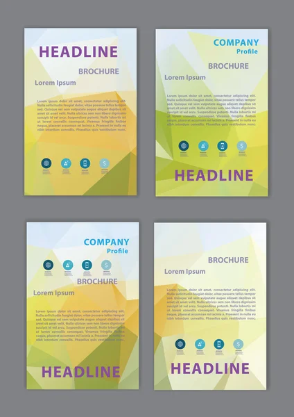 Sada geometrické cover.abstract design brožury, letáky design tem — Stockový vektor