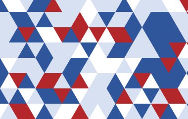 Kırmızı mavi üçgen desen