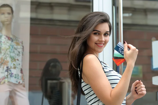 Ragazza ha ottenuto un buon affare . — Foto Stock