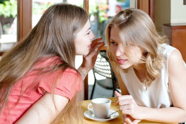 Bir kız başka bir sır kulak fısıltıyla